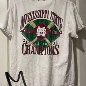 Comfort Colors White Mississippi State Champions Tee